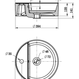 Above Counter Basin 400*400*170