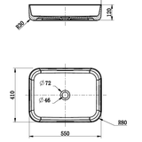 Above Counter Basin 550*410*120