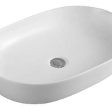 Above Counter Basin 8310, oval ceramic sink in white, dimensions 600 x 420 x 120 mm, 32mm waste opening, ideal for modern bathrooms.