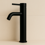 Black Tall Round Basin Mixer
