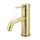 DGA-70E Brushed Gold Basin Mixer – 35mm cartridge faucet with sleek, modern design for bathroom sinks.