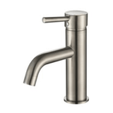 BNA-70E Brushed Nickel Basin Mixer with 35mm cartridge and sleek brushed nickel finish for modern bathrooms.
