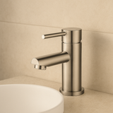 Valencia Brushed Nickel Basin Mixer Straight Spout