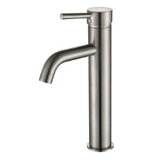 Brushed Nickel Tall Basin Mixer BNA-70Q – 319mm mixer with 35mm cartridge and WELS 5-star water efficiency for modern bathrooms.