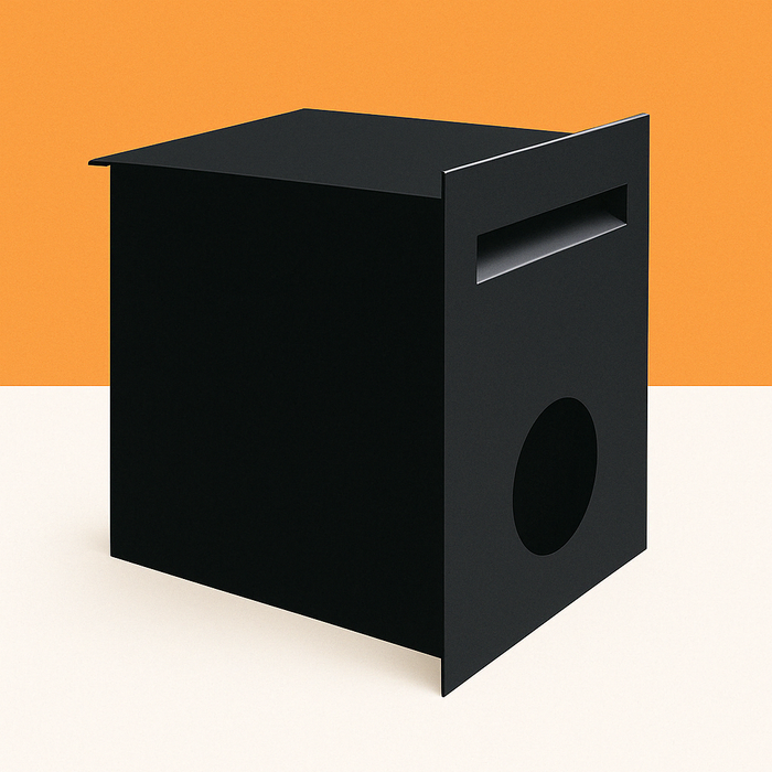 Compact Wall-Mount Lockable Letterbox – Matte Black