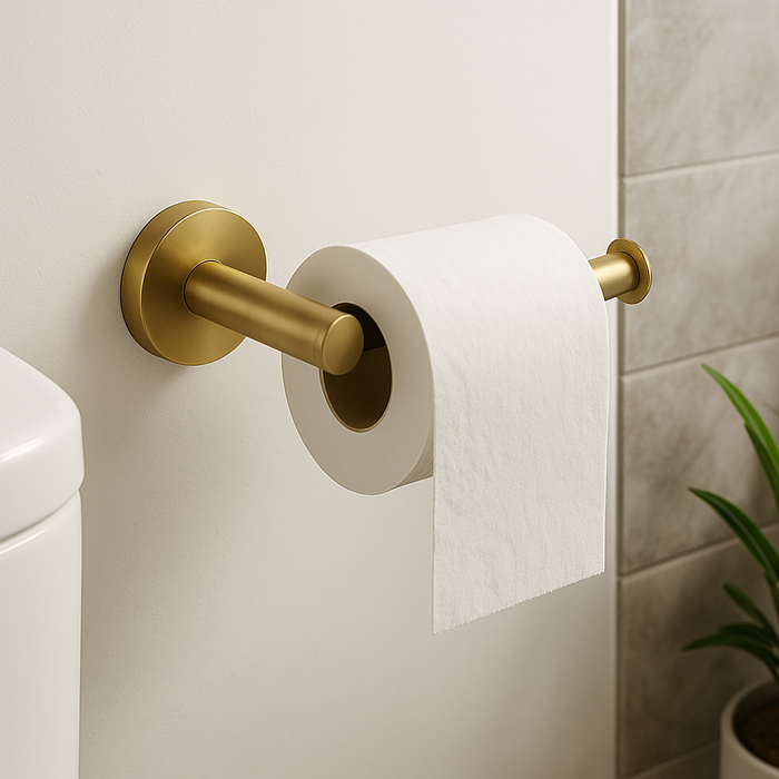 Brushed Gold Toilet Paper Holder