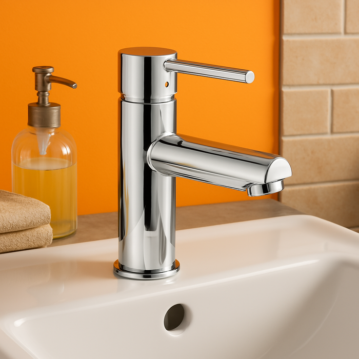 Chrome Round Basin Mixer