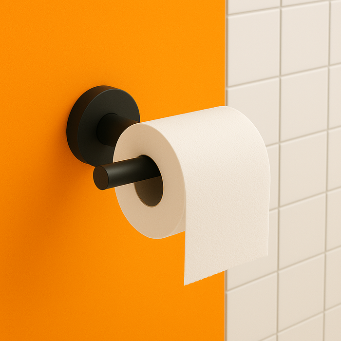 Black Round Toilet Paper Holder