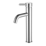 TK70Q Round Tall Basin Mixer – Chrome tall basin mixer with high-arching spout for modern bathrooms.