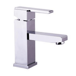 TYO-42B Square Basin Mixer – Chrome finish square basin faucet with a 35mm cartridge, modern design, and 5L/min water flow efficiency for contemporary bathrooms.