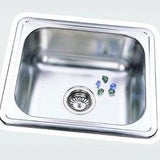 Drop-In/Undermount Sink BYH-121 with spacious bowl and polished stainless steel finish.