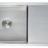 Square Undermount Sink BDF-7440 with polished stainless steel finish and spacious bowl.