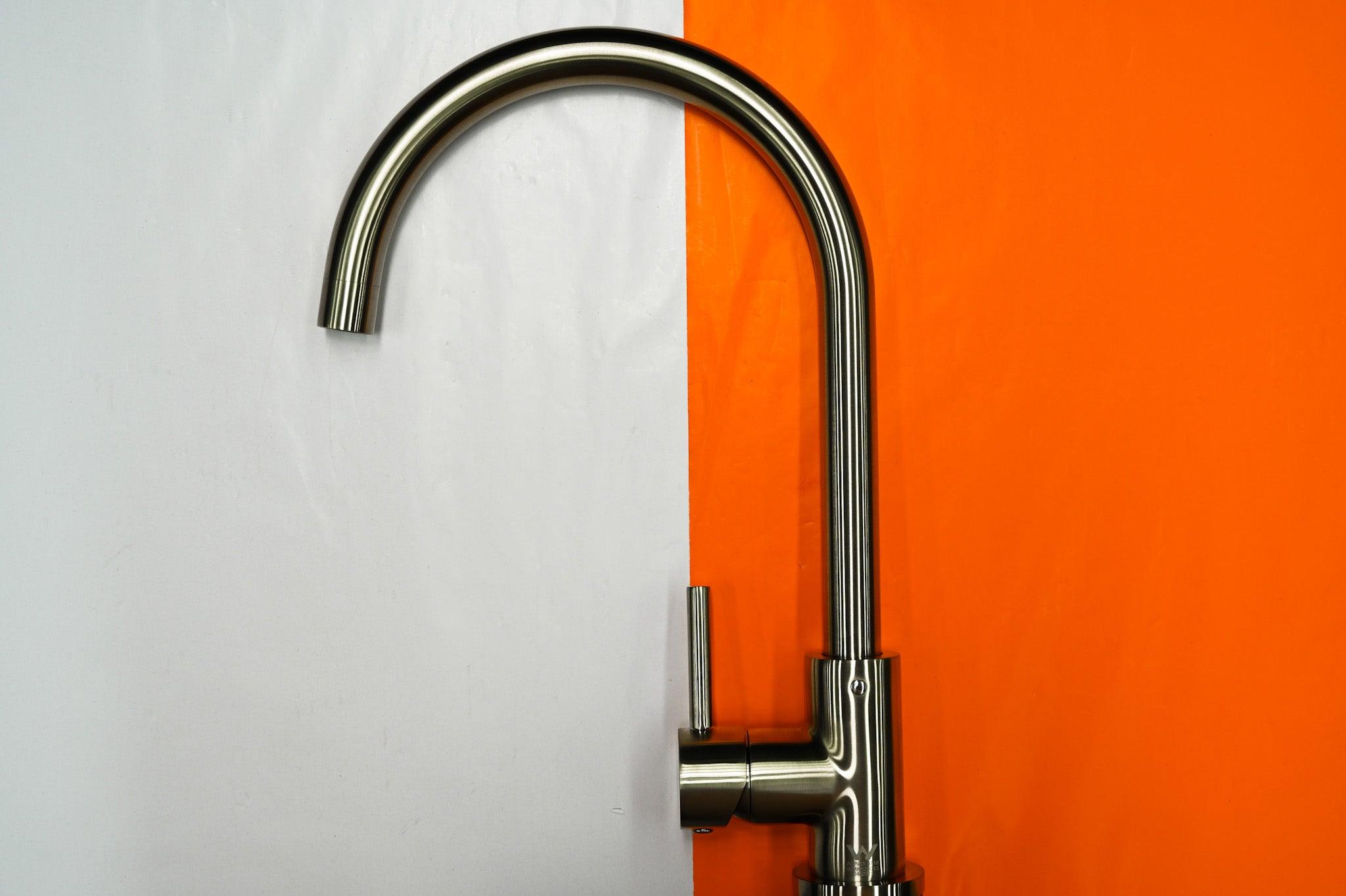 Brushed Nickel Kitchen/Laundry Mixer BNA-70K – Modern design with 35mm cartridge and efficient water flow.