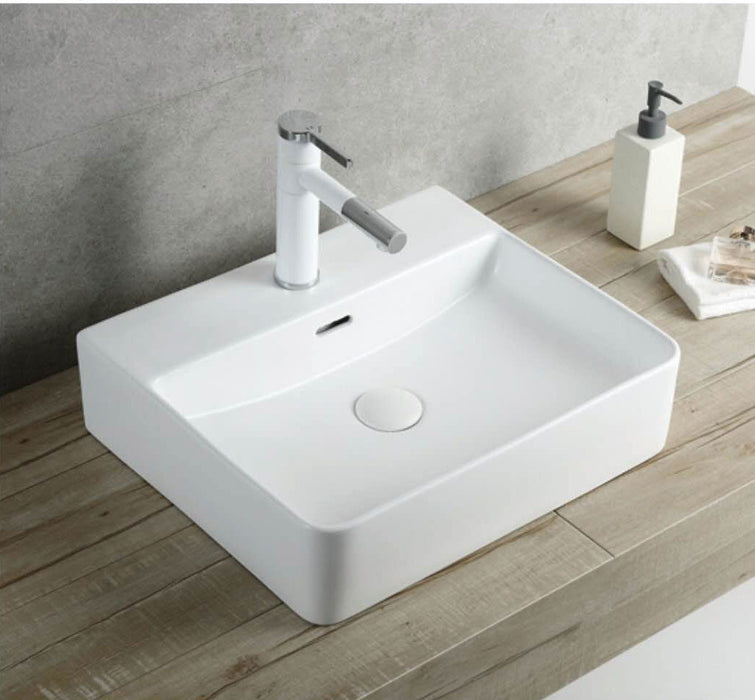 CB-122 Rectangular Ceramic Countertop Basin – 500mmx420mmx130mm