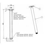 Cordoba Gunmetal Ceiling Arm