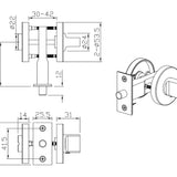 Cordoba Gunmetal Door Lock