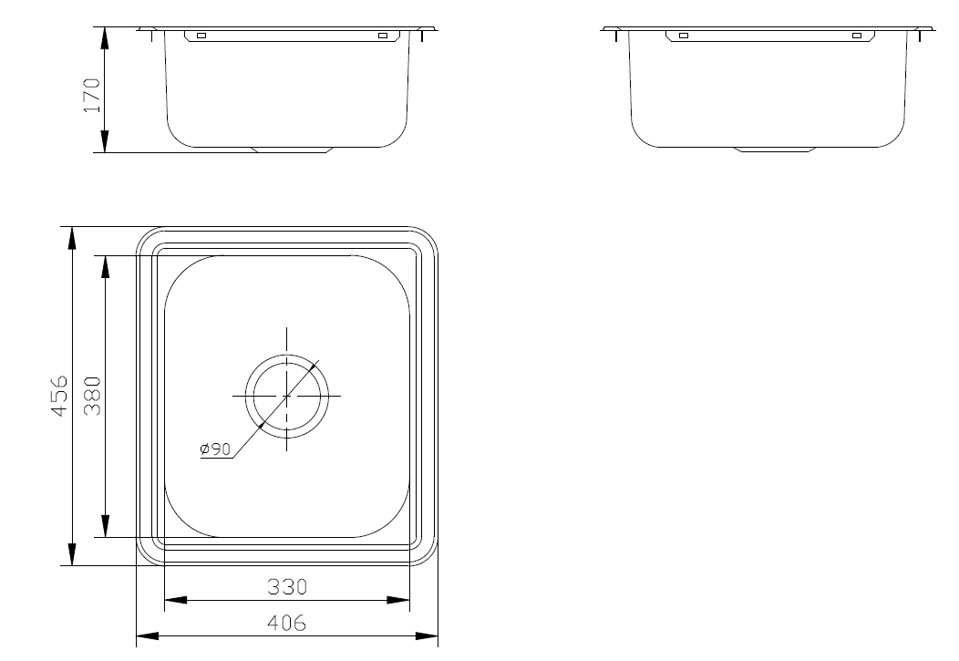 456mm Drop-In / Undermount