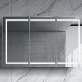 1200mm Brighton LED Shaving Cabinet – Pencil Edge Mirror with Butterfly Doors in Natural Timber or Matt White