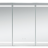1200mm Brighton LED Shaving Cabinet – Pencil Edge Mirror with Butterfly Doors in Natural Timber or Matt White