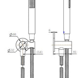 Cordoba Gunmetal Shower Handpiece on Bracket