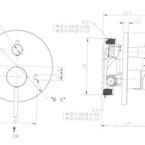 Cordoba Gunmetal Wall Mixer with Diverter