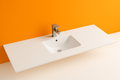 1200mm Single Bowl Vanity Top – Gloss White Ceramic Basin with Tap Hole
