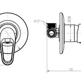 Duck Handle Wall Mixer