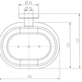 Black Round Soap Tray