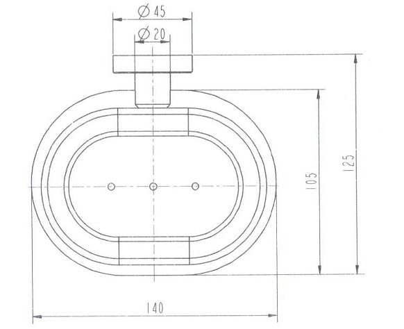 Black Round Soap Tray