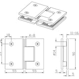 Marbella Brushed Gold Shower Hinge