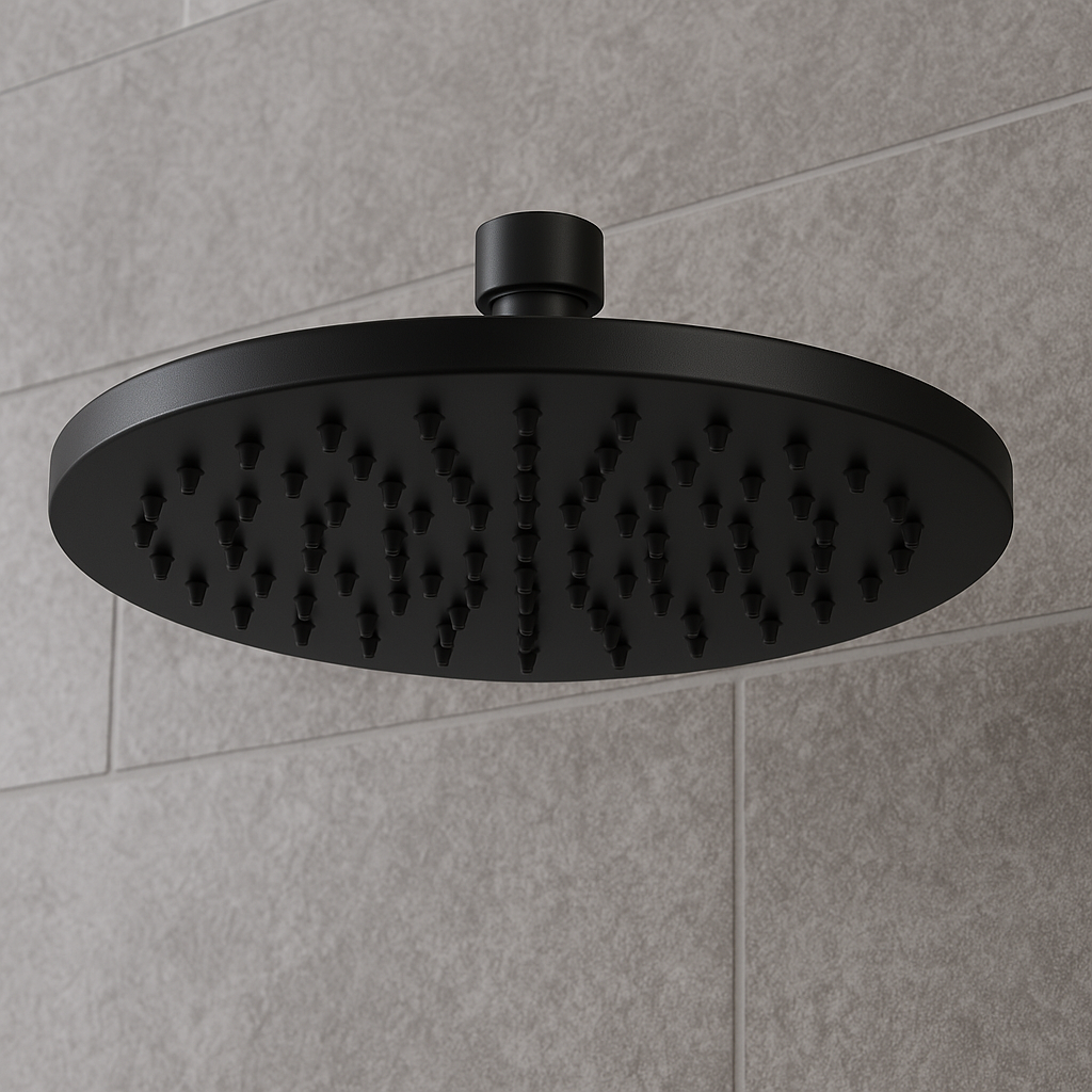 200 Black Round Shower Head