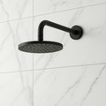 200 Black Round Showerhead On Arm