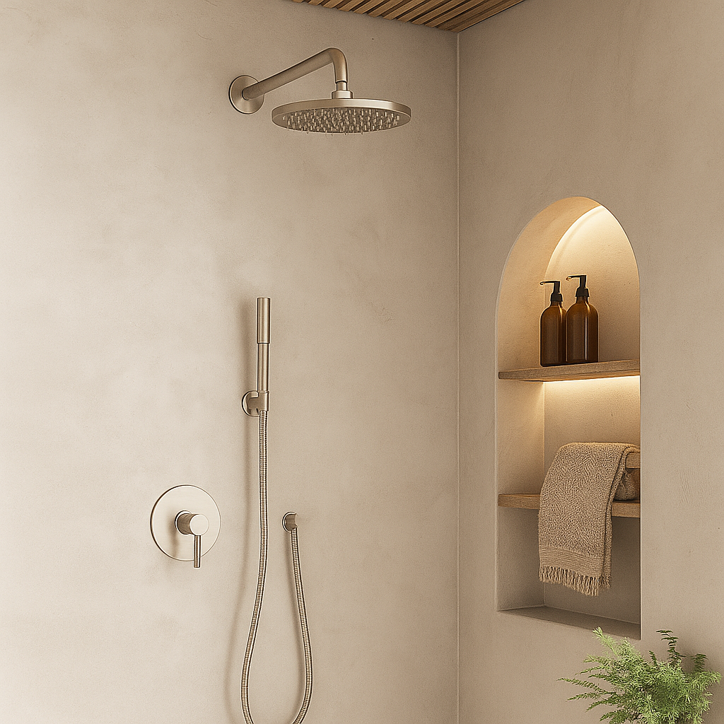Valencia 200mm Brushed Nickel Shower Head