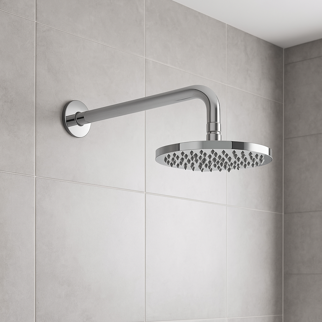 200 Chrome Round Showerhead On Arm