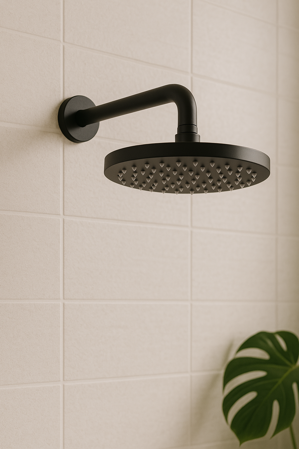 200 Solid brass Onix Black Round Shower Head