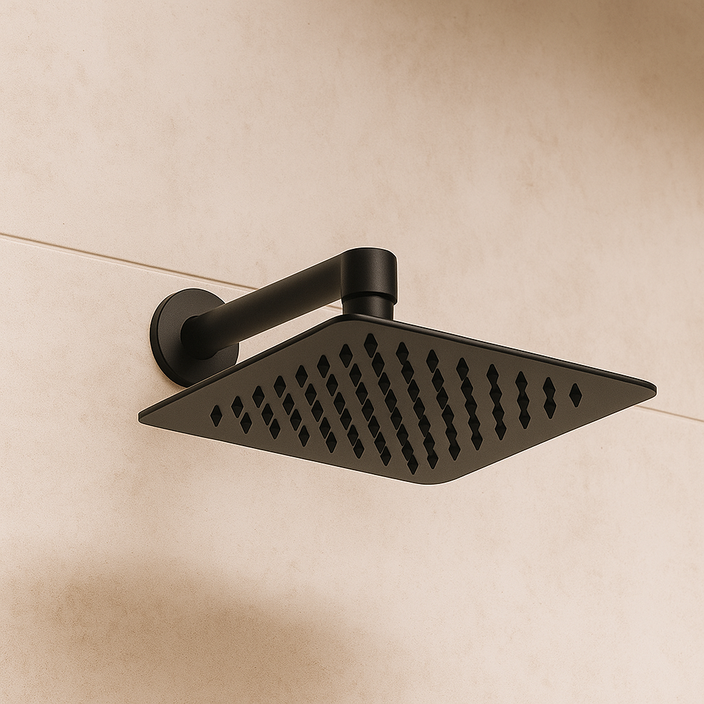 200x200 Onix Black Square Shower Head
