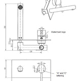 Round Black Wall Mixer with Spout