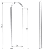 Round Floor Bath Spout