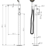 Round Floor Mixer Set