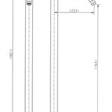 Round Floor Mixer with a swivel spout
