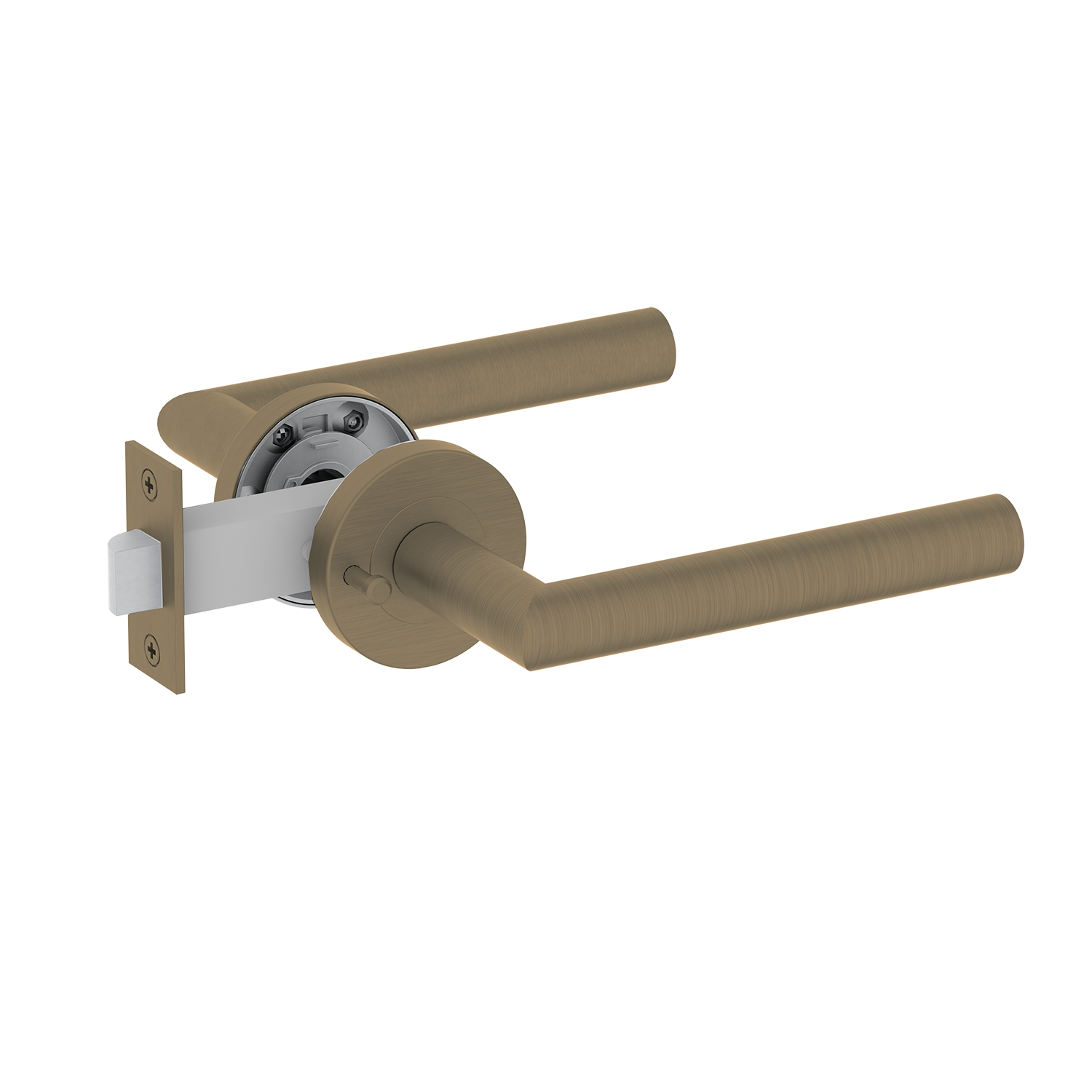 Seville Antique Brass Door Handle and Lock