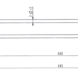 Seville Antique Brass Double Towel Rail 600mm