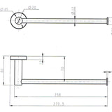 Seville Antique Brass Towel Holder