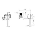 Seville Antique Brass Wall Mixer 64mm