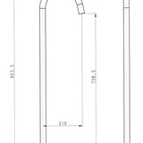 Square Floor Bath Spout