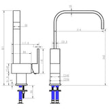 Square Kitchen Mixer