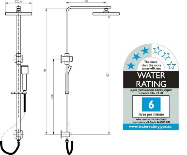 Square One Function Shower Unit