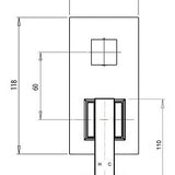 Square Wall Shower Mixer With Diverter