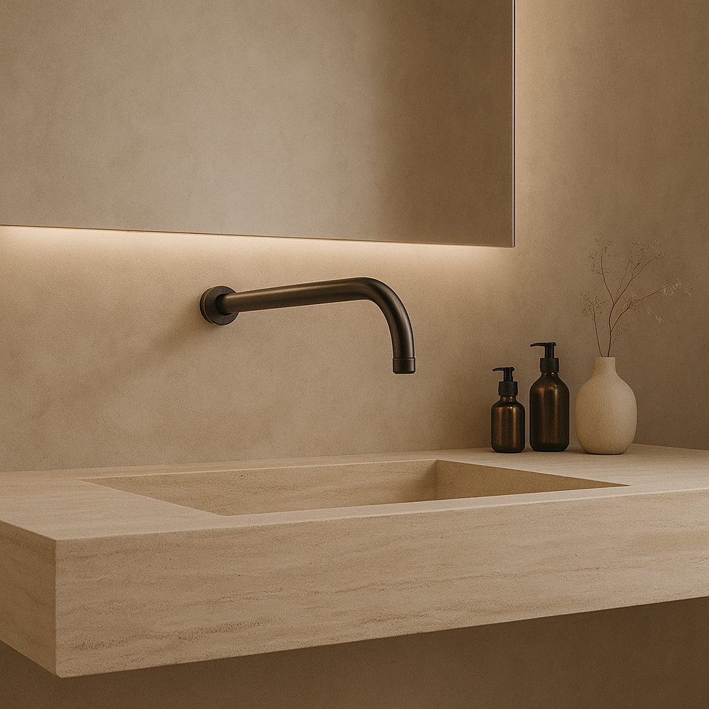 300 Onix Black Round Wall Mounted Shower Arm