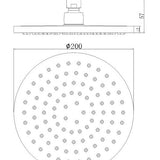 Valencia 200mm Brushed Nickel Shower Head